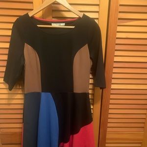 Boden Multi Color Ponte Knit Dress